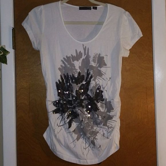 JW style Scoop Neck Sequin Tee